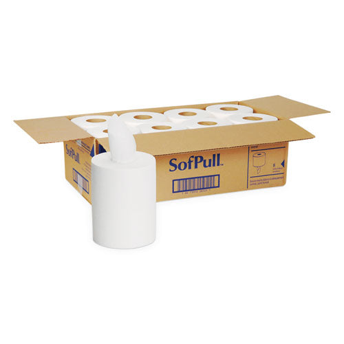 SofPull Premium Junior Capacity Towel, 1-Ply, 7.8 x 14.8, White, 225/Roll, 8 Rolls/Carton-(GPC28125)