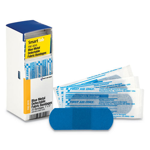 Refill for SmartCompliance General Cabinet, Blue Metal Detectable Bandages,1 x 3, 25/Box-(FAOFAE3010)