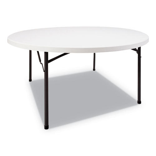 Round Plastic Folding Table, 60" Diameter x 29.25h, White-(ALEPT60RW)