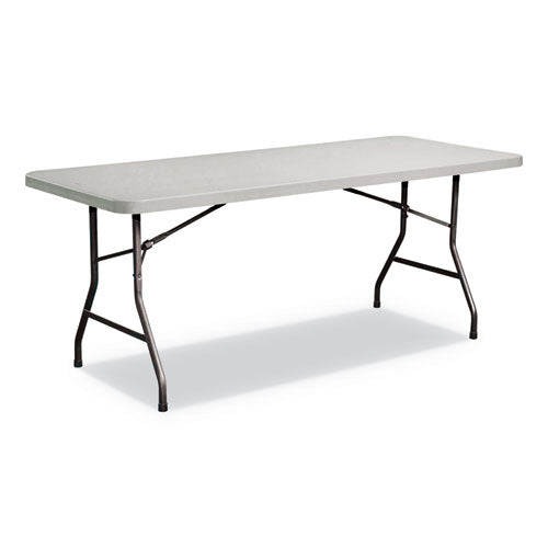 Rectangular Plastic Folding Table, 72w x 29.63d x 29.25h, Gray-(ALEPT7230G)