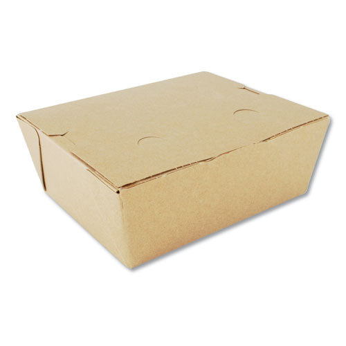 ChampPak Carryout Boxes, #8, 6 x 4.75 x 2.5, Kraft, Paper, 300/Carton-(SCH0738)