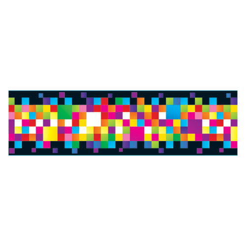 Bolder Borders, 2.75" x 35.75 ft, Pixels, Assorted Colors-(TEPT85342)