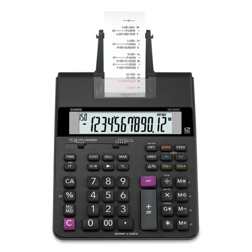 HR200RC Printing Calculator, Black/Red Print, 2.4 Lines/Sec-(CSOHR200RC)