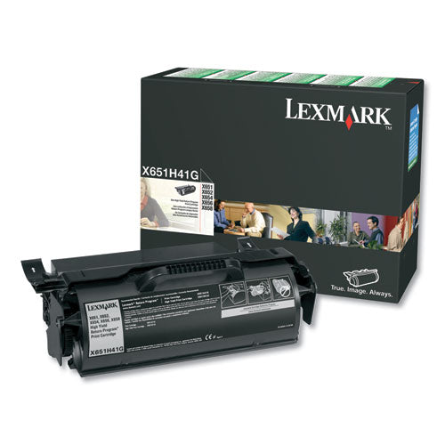 X651H41G Return Program High-Yield Toner, 25,000 Page-Yield, Black-(LEXX651H41G)