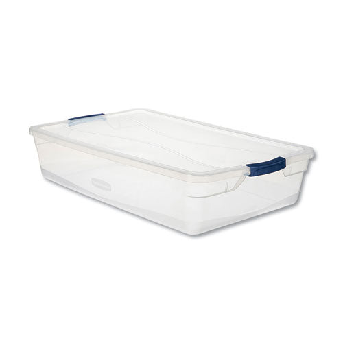 Clever Store Basic Latch-Lid Container, 41 qt, 17.75" x 29" x 6.13", Clear-(UNXRMCC410001)
