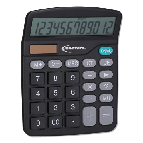 15923 Desktop Calculator, 12-Digit LCD-(IVR15923)