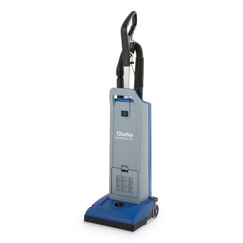 CarpetMaster 12" Single-Motor Upright Vacuum, 11.5" Cleaning Path, Gray/Blue-(NIL107407690)