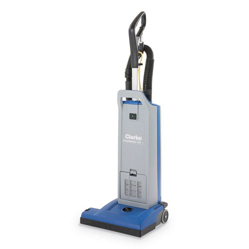 CarpetMaster 15" Single-Motor Upright Vacuum, 14.5" Cleaning Path, Gray/Blue-(NIL107407691)