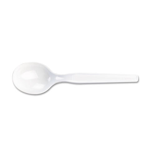 Plastic Cutlery, Heavy Mediumweight Soup Spoon, 100/Box-(DXESM207)
