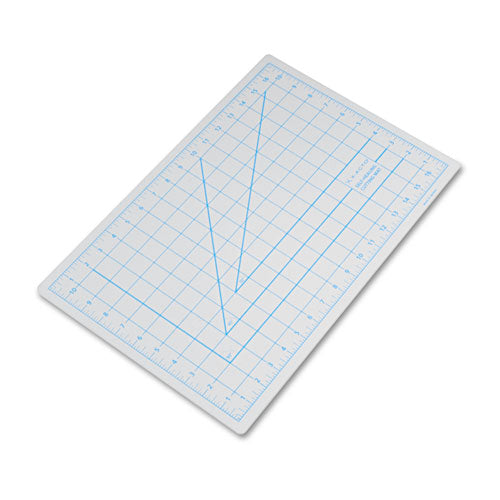 Self-Healing Cutting Mat, Nonslip Bottom, 1" Grid, 12 x 18, Gray-(EPIX7761)