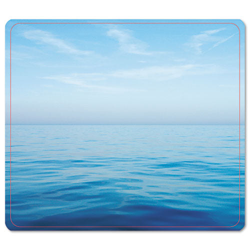 Recycled Mouse Pad, 9 x 8, Blue Ocean Design-(FEL5903901)