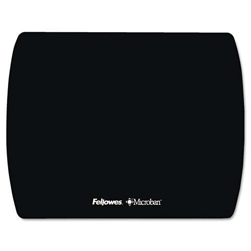 Ultra Thin Mouse Pad with Microban Protection, 9 x 7, Black-(FEL5908101)