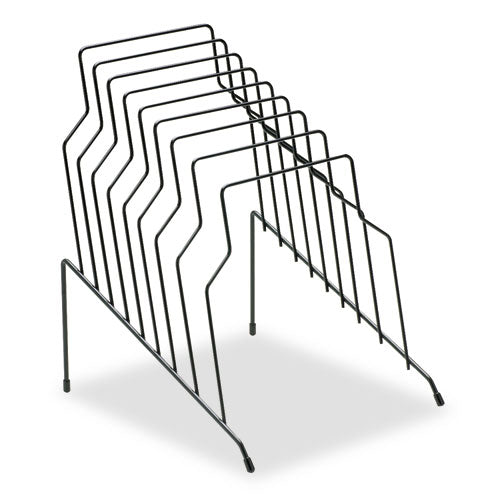 Wire Step File, 8 Sections, Letter to Legal Size Files, 10.13" x 12.13" x 11.19", Black-(FEL72614)