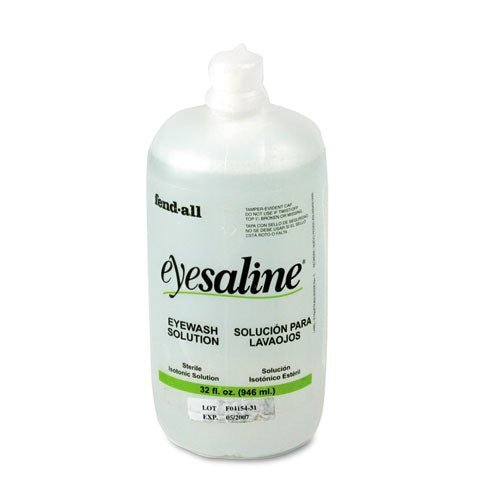 Fendall Eyesaline Eyewash Bottle Refill, 32 oz Bottle, 12/Carton-(FND320004550000)