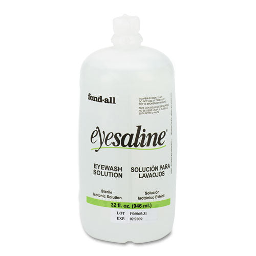 Fendall Eyesaline Eyewash Saline Solution Bottle Refill, 32 oz Bottle-(FND3200045500EA)