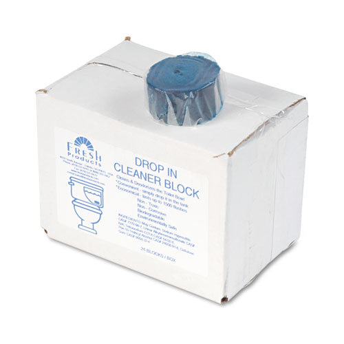 Drop-In Tank Non-Para Cleaner Block, Unscented, Blue, 24/Box, 3 Boxes/Carton-(FRS24DIFCT)