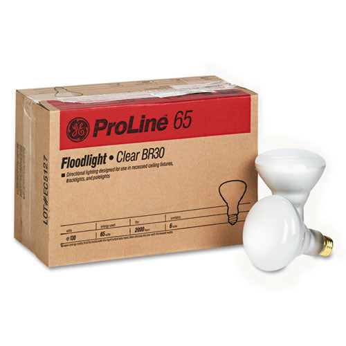 Incandescent Soft White BR30 Light Bulb, 65 W, 6/Carton-(GEL24705)