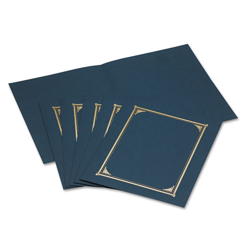 Certificate/Document Cover, 12.5 x 9.75, Navy Blue, 6/Pack-(GEO45332)