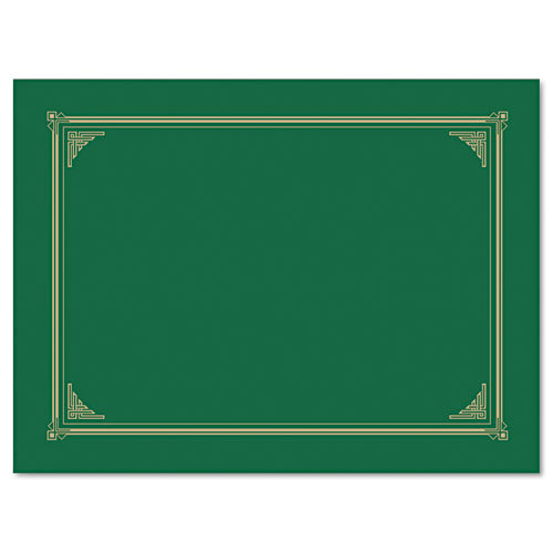 Certificate/Document Cover, 12.5 x 9.75, Green, 6/Pack-(GEO47399)