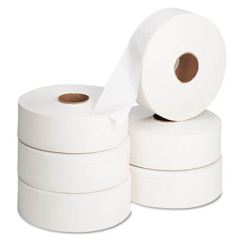 Jumbo Roll Bath Tissue, Septic Safe, 2-Ply, White, 3.5" x 2,000 ft, 6 Rolls/Carton-(GPC13102)