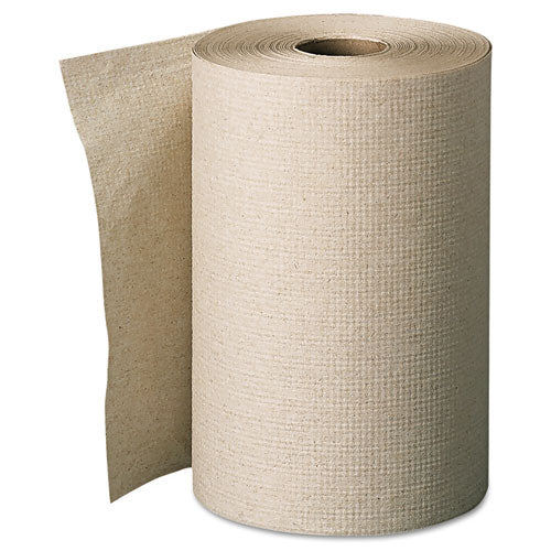 Pacific Blue Basic Nonperforated Paper Towels, 1-Ply, 7.88 x 350 ft, Brown, 12 Rolls/Carton-(GPC26401)