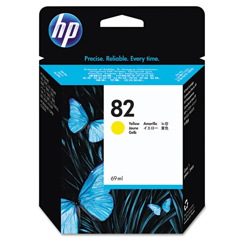 HP 82, (C4913A) Yellow Original Ink Cartridge-(HEWC4913A)