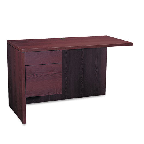 10500 Series L Workstation Return, 3/4 Height Left Ped, 48w x 24d x 29.5h, Mahogany-(HON10516LNN)