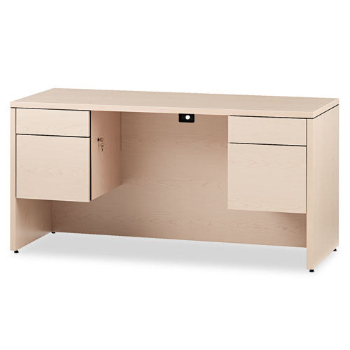 10500 Series Kneespace Credenza With 3/4-Height Pedestals, 60w x 24d x 29.5h, Natural Maple-(HON10565DD)