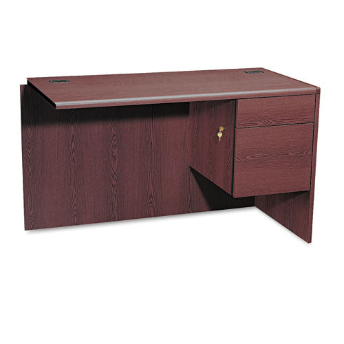 10700 "L" Workstation Return, Right 3/4 Pedestal, 48w x 24d x 29.5h, Mahogany-(HON10715RNN)