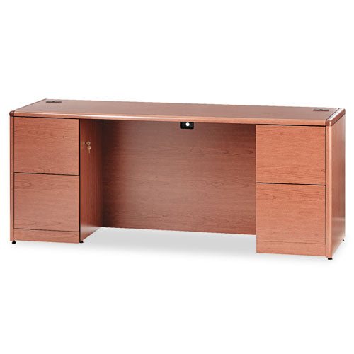 10700 Kneespace Credenza, Full Height Pedestal, 72w x 24d x 29.5h, Bourbon Cherry-(HON10741HH)