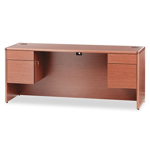 10700 Kneespace Credenza, 3/4 Height Pedestals, 72w x 24d x 29.5h, Bourbon Cherry-(HON10743HH)