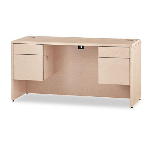 10700 Kneespace Credenza, 3/4 Height Pedestals, 60w x 24d x 29.5h, Natural Maple-(HON10765DD)