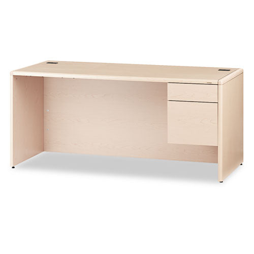 10700 Series "L" Workstation Desk with Three-Quarter Height Pedestal on Right, 66" x 30" x 29.5", Natural Maple-(HON10783RDD)