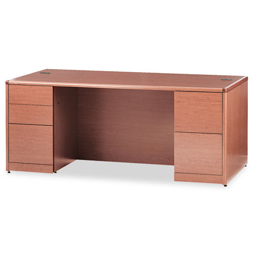 10700 Series Double Pedestal Desk with Full-Height Pedestals, 72" x 36" x 29.5", Bourbon Cherry-(HON10799HH)