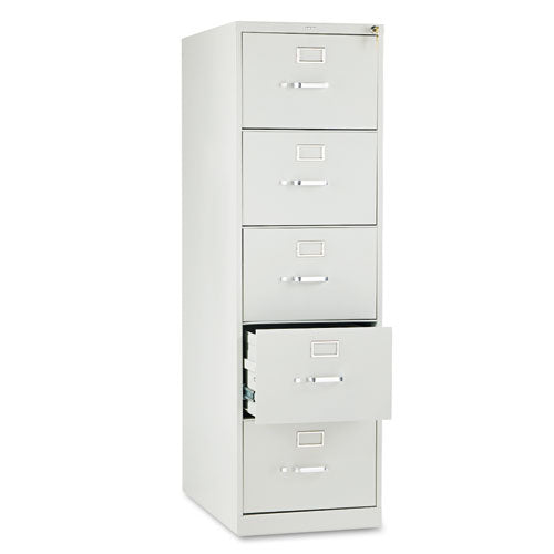 210 Series Vertical File, 5 Legal-Size File Drawers, Light Gray, 18.25" x 28.5" x 60"-(HON215CPQ)