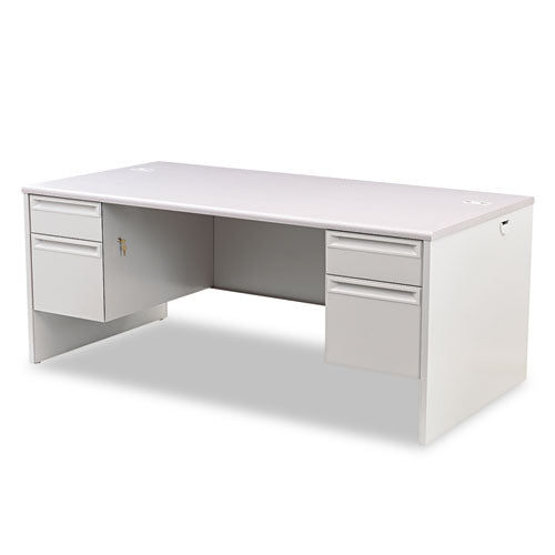 38000 Series Double Pedestal Desk, 72" x 36" x 29.5", Light Gray-(HON38180G2Q)