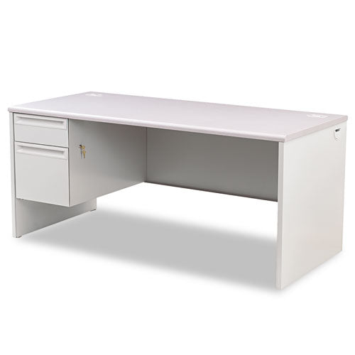 38000 Series Left Pedestal Desk, 66" x 30" x 29.5", Light Gray-(HON38292LG2Q)