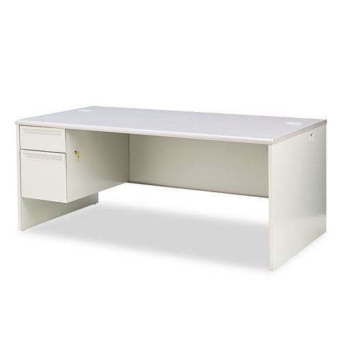 38000 Series Left Pedestal Desk, 72" x 36" x 29.5", Light Gray-(HON38294LG2Q)