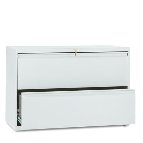 Brigade 800 Series Lateral File, 2 Legal/Letter-Size File Drawers, Light Gray, 42" x 18" x 28"-(HON892LQ)
