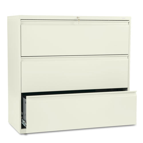 Brigade 800 Series Lateral File, 3 Legal/Letter-Size File Drawers, Putty, 42" x 18" x 39.13"-(HON893LL)