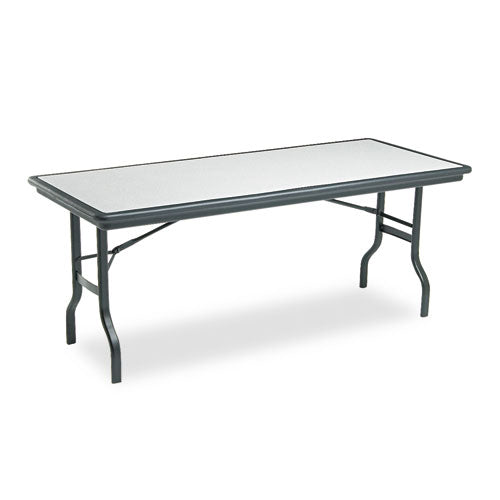 IndestrucTable Ultimate Folding Table, Rectangular, 72w x 30d x 29h, Granite/Black-(ICE65127)