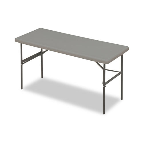 IndestrucTable Classic Folding Table, Rectangular Top, 1,200 lb Capacity, 60w x 24d x 29h, Charcoal-(ICE65377)