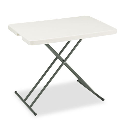 IndestrucTable Classic Personal Folding Table, 30w x 20d x 25 to 28h, Platinum-(ICE65490)