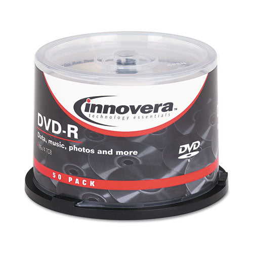 DVD-R Recordable Disc, 4.7 GB, 16x, Spindle, Silver, 50/Pack-(IVR46850)