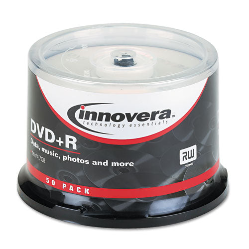 DVD+R Recordable Disc, 4.7 GB, 16x, Spindle, Silver, 50/Pack-(IVR46851)
