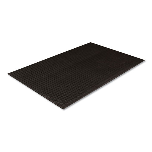 Ribbed Vinyl Anti-Fatigue Mat, 36 x 60, Black-(CWNFL3660BK)