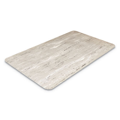 Cushion-Step Surface Mat, 36 x 72, Marbleized Rubber, Gray-(CWNCU3672GY)