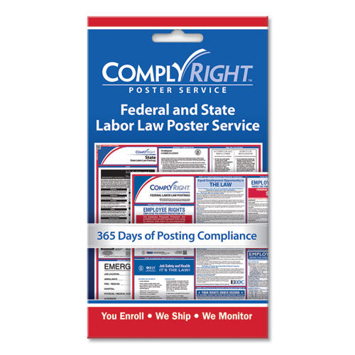 Labor Law Poster Service, "State/Federal Labor Law", 4 x 7-(COS098433)