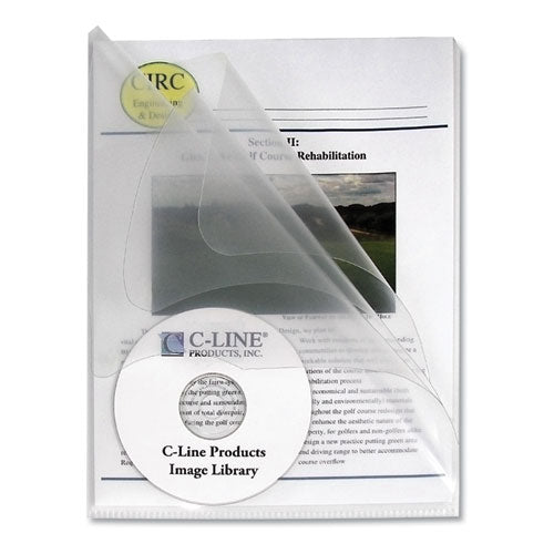 Multi-Section Project Folders w/ Clear Dividers, 3-Sections, 1/3-Cut Tab, Letter Size, Clear, 25/Box-(CLI62117)