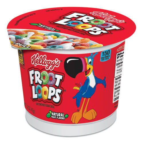 Froot Loops Breakfast Cereal, Single-Serve 1.5 oz Cup, 6/Box-(KEB01246)